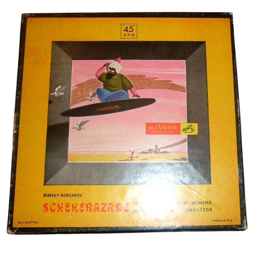 RCA Victor Scheherazade Rimsky-Korsakov 45 RPM Red Vinyl Box Set WDM 920